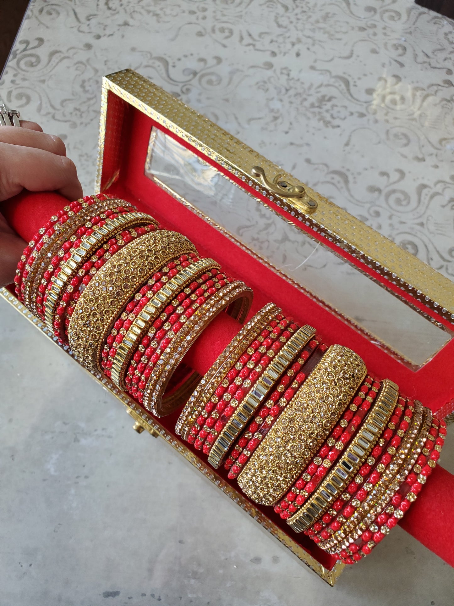 Bridal Kundan Glass Bangles