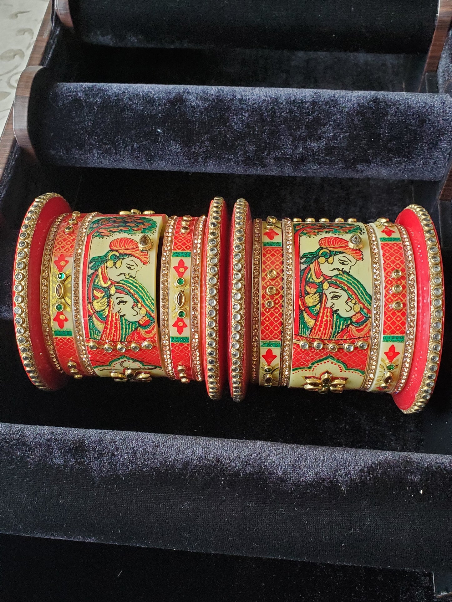 Raja Rani Kundan Bangles