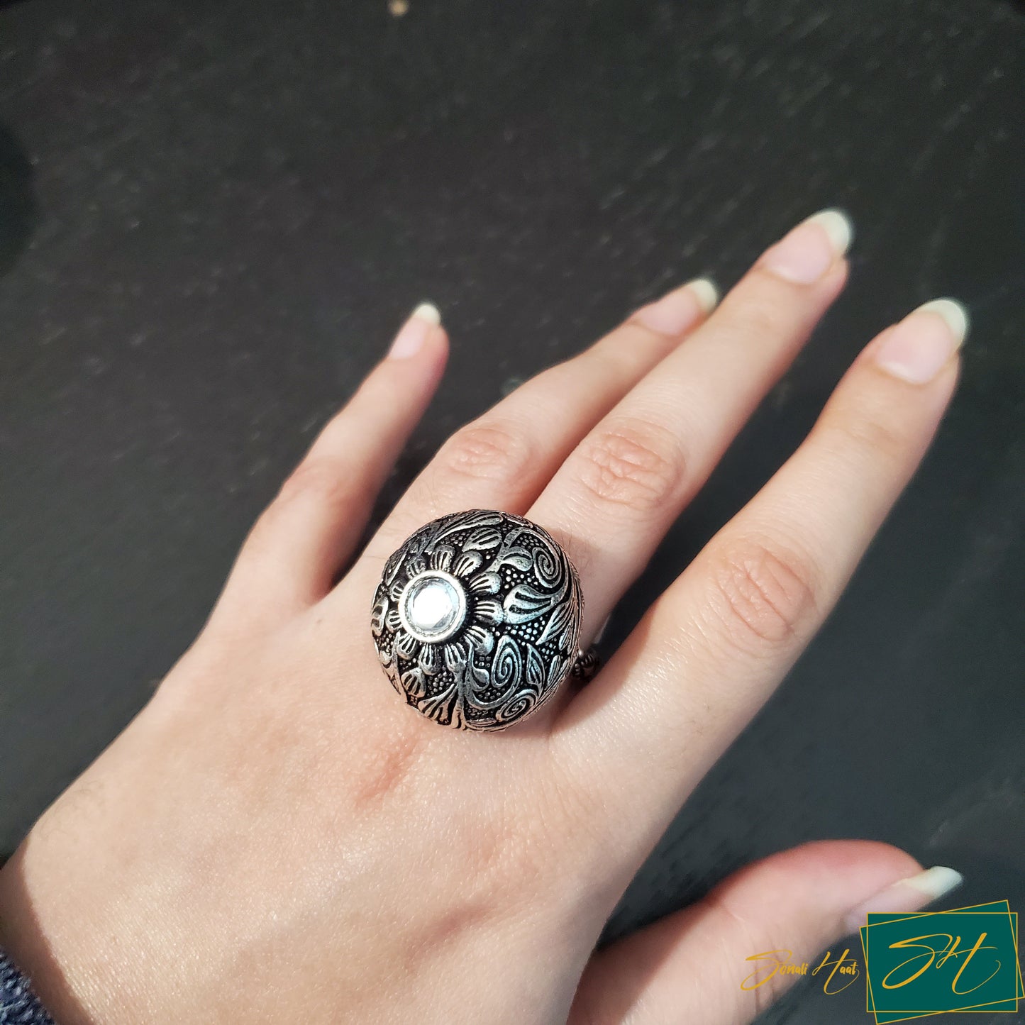 Silver Spherical Ring (SL# 11A)