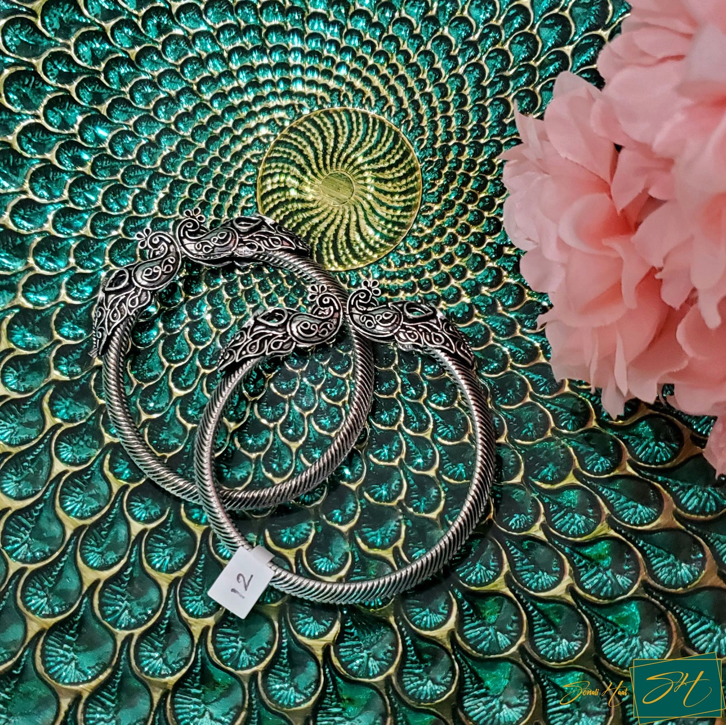 Silver Peacock Bangles (SL#12)