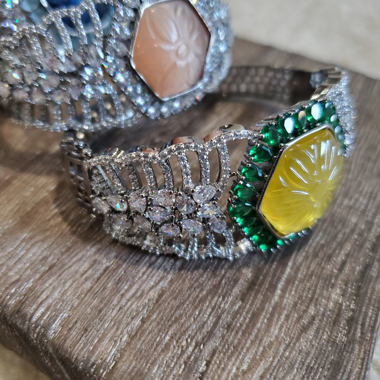 AD Semi-Precious Bangles/ Cuff