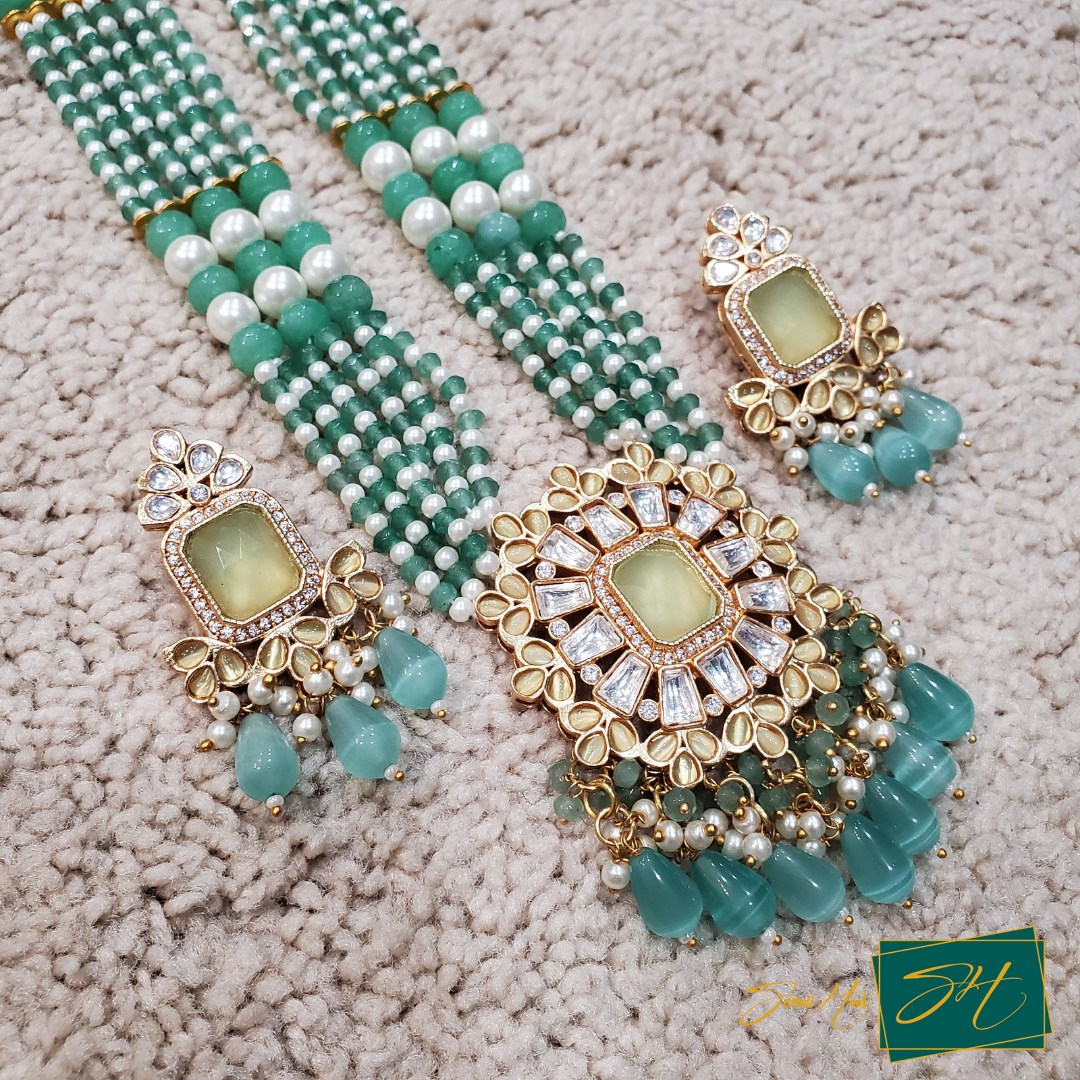 Marudhara Polki mint Rani Haar (SL# RJ71)