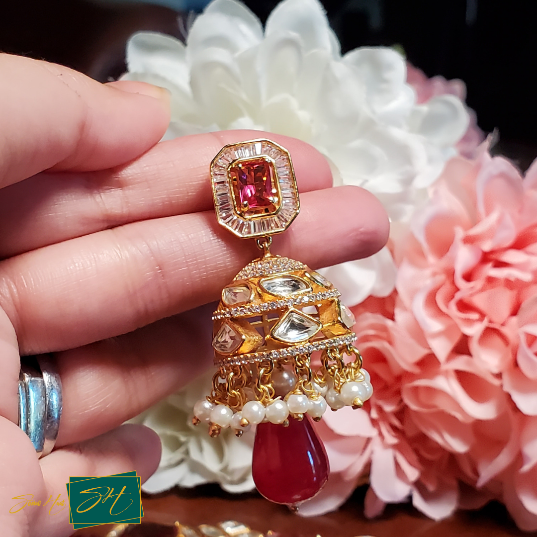 Bridal Ruby Choker Set (SL# RJ96)