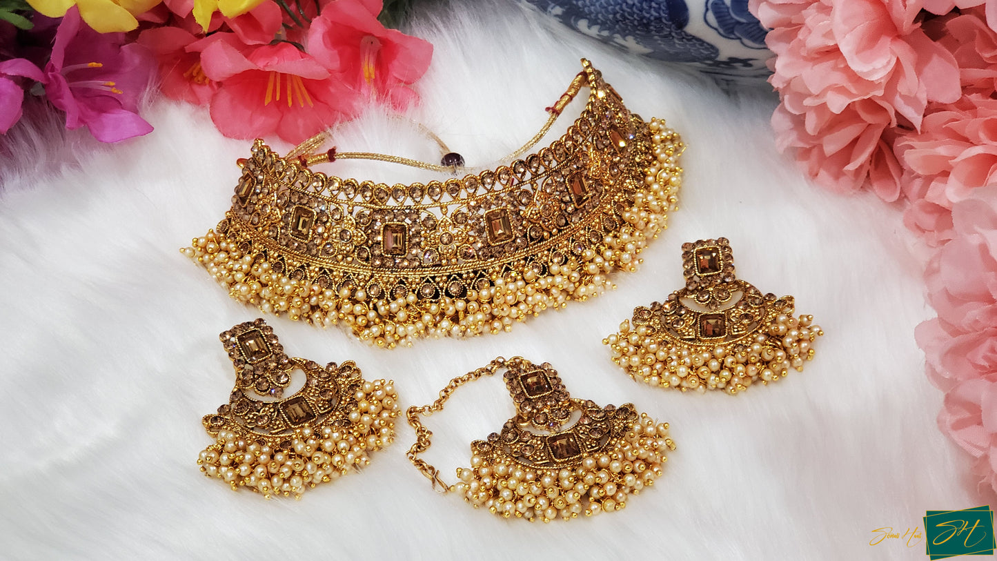 Gold Gajra Choker Set (SL# 24B)