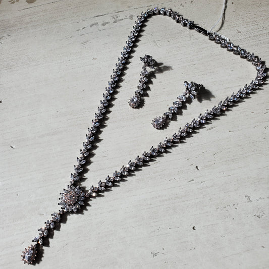 AD Zircon Necklace Set