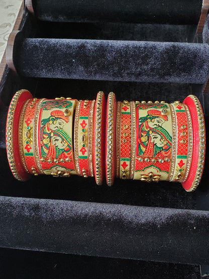 Raja Rani Kundan Bangles